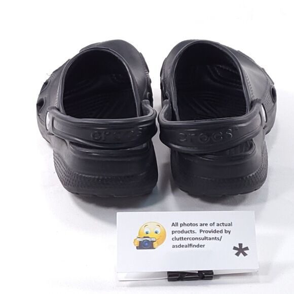 Crocs Classic Slip On Comfort Mule Clog Womens Size 8 Mens Size 6 Black Rubber - Picture 3 of 9